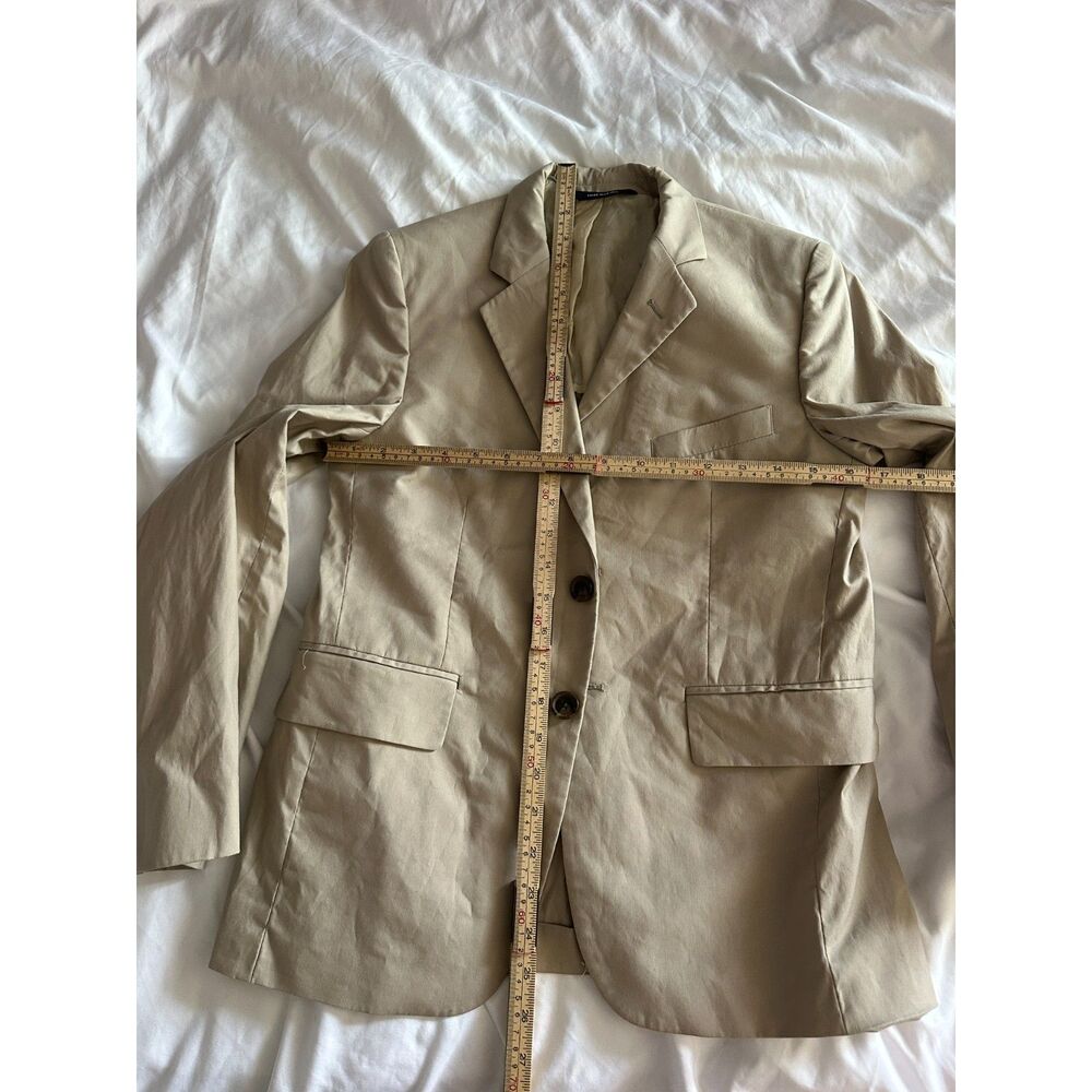 Brooks Brothers Boys 14 Beige Blazer Sport Coat Cotton Blend Preppy - Picture 8 of 9